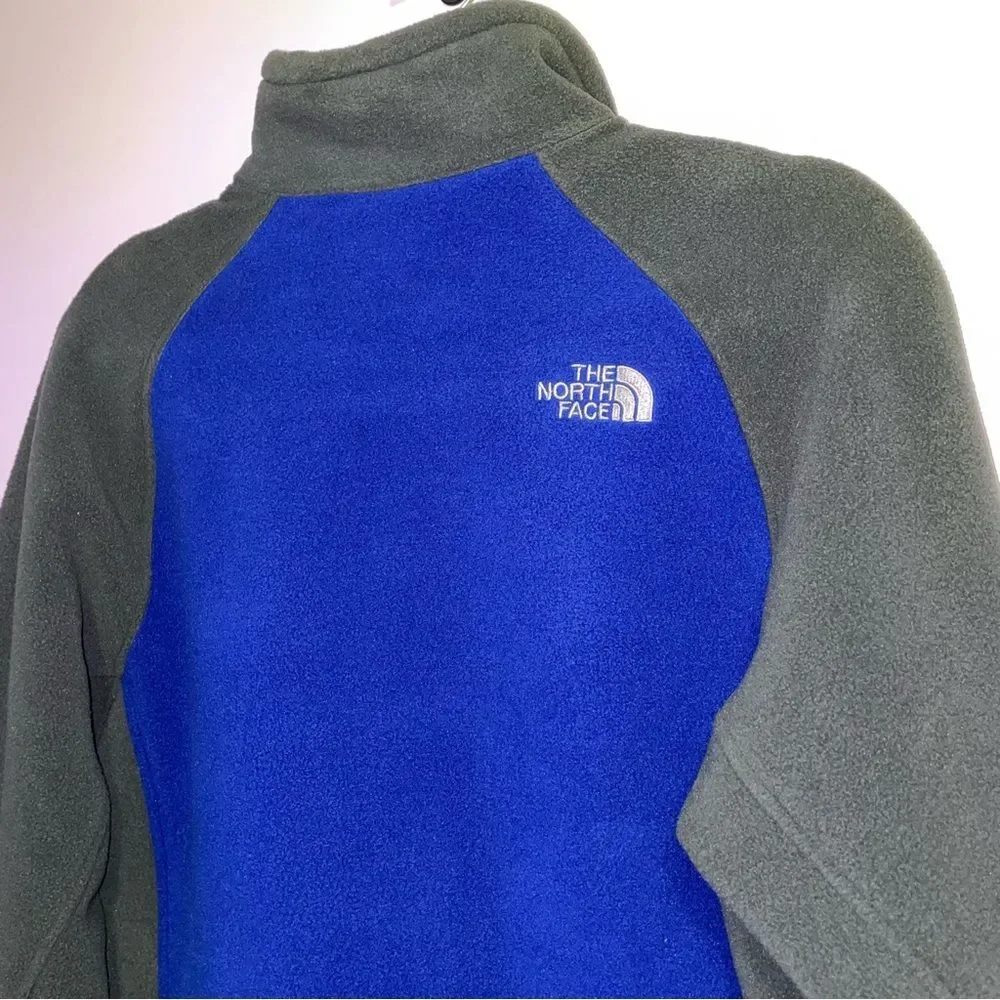 The North Face Mens S Blue and Gray Fleece Jacket